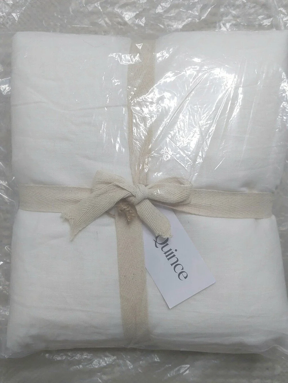 NWT! Quince Linen Ivory Filtering Curtains, 48